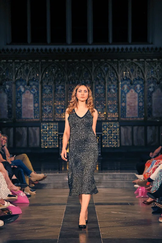 Megan Lurex Dress Black