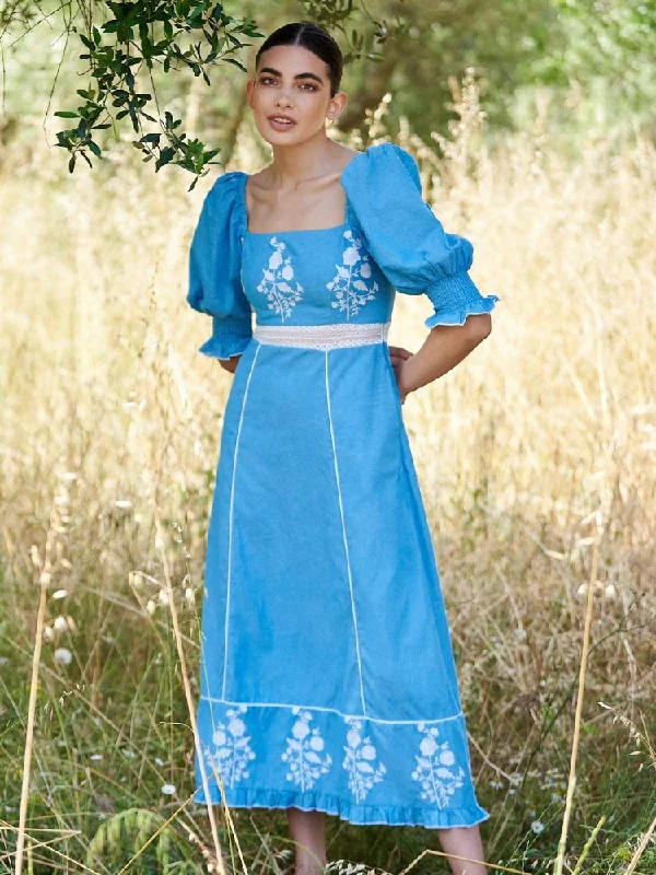 Mia Dress in Topaz Pearl