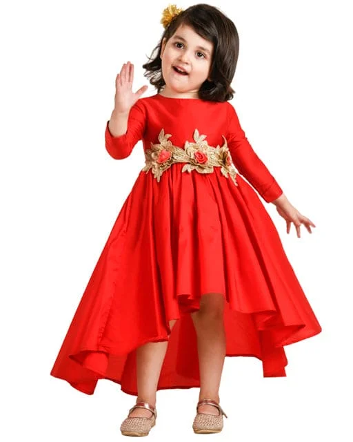 Red Dress with Flowers