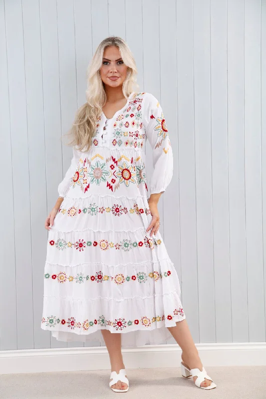 Rei Luxe Dress White