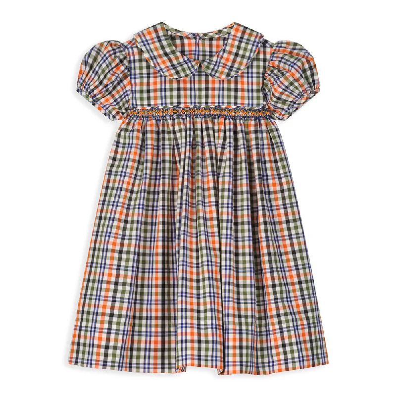 Sammy Smocked Dress -- Claiborne Plaid