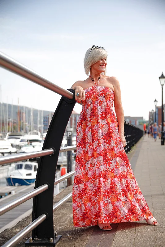 Tilly Tropical Dress Orange