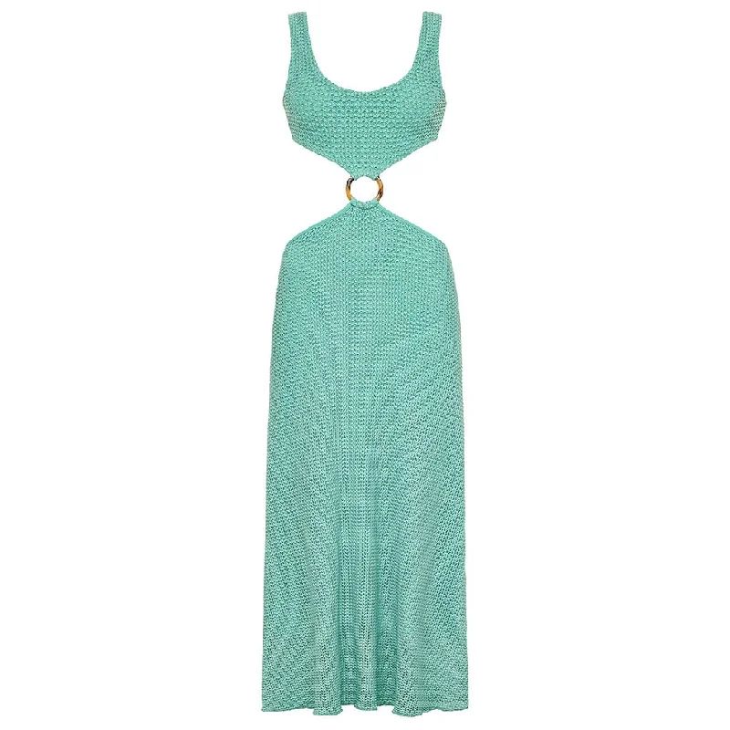 Turquoise Crochet Ky Dress