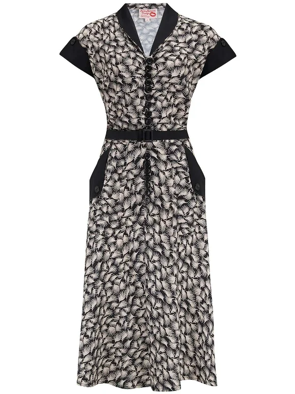 Vintage 1950s Style Black Whisp Day Dress