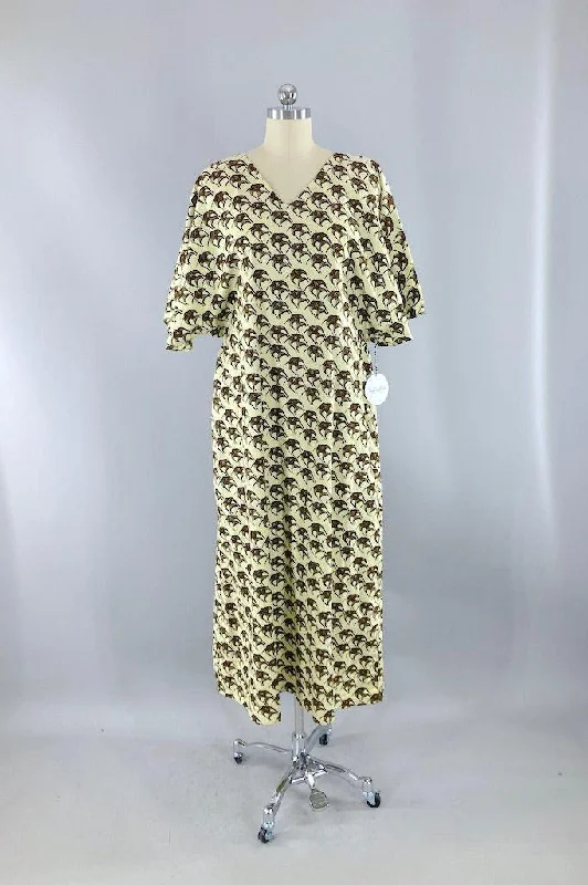 Vintage Angel Fish Novelty Print Dress