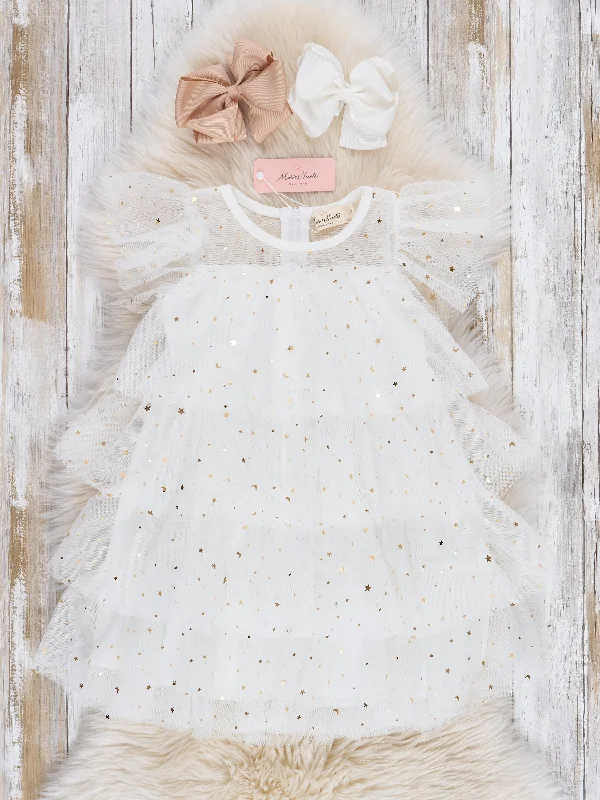 White Sparkles Cupcake Tulle Dress