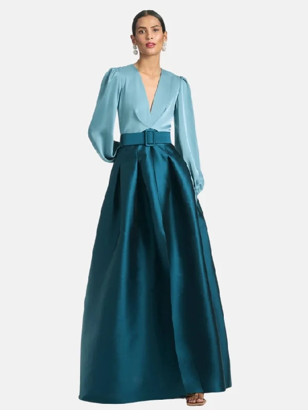 Zoe Gown - Seaglass/Deep Teal
