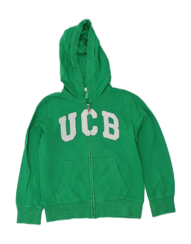BENETTON Boys Graphic Zip Hoodie Sweater 7-8 Years Medium Green Cotton Hoodie Sweatshirt Pullover BENETTON Boys Graphic Zip Hoodie Sweater 7-8 Years Medium Green Cotton Hoodie Sweatshirt Pullover