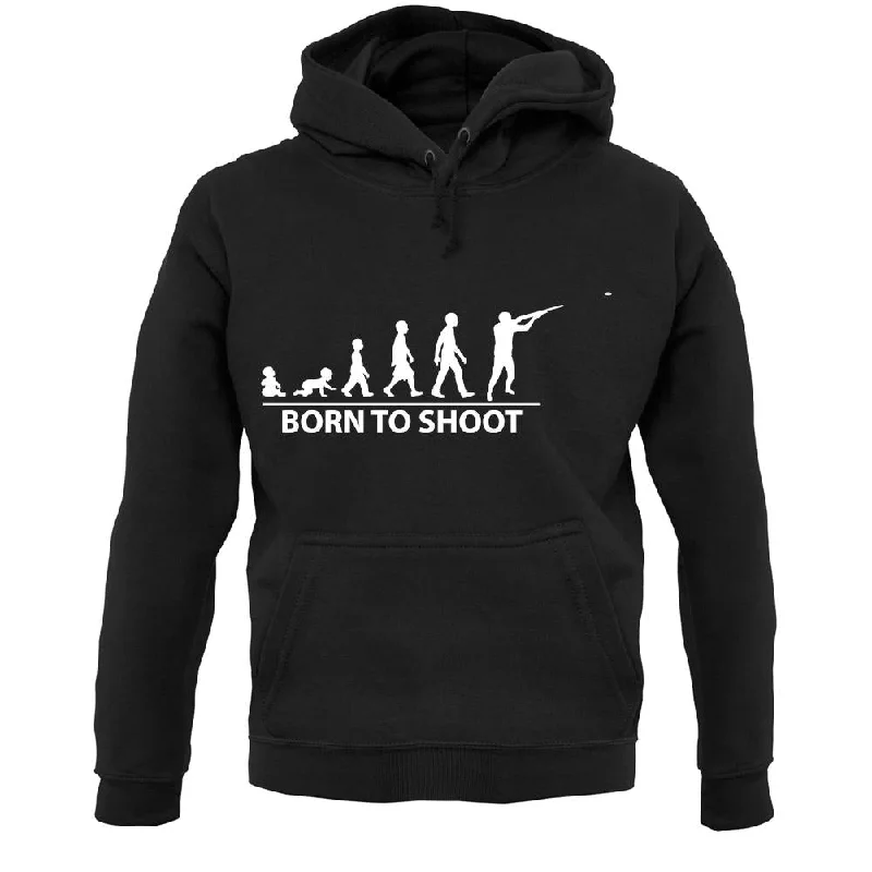 Born To Shoot (Clay Pigeon) Unisex Hoodie Hoodie with Half-Zip Sporty Casual