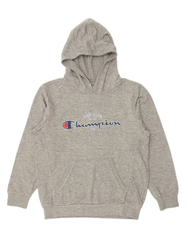 CHAMPION Boys NY Rochester Graphic Hoodie Jumper 9-10 Years Medium Grey Hoodie Crop Top Short Trendy CHAMPION Boys NY Rochester Graphic Hoodie Jumper 9-10 Years Medium Grey Hoodie Crop Top Short Trendy