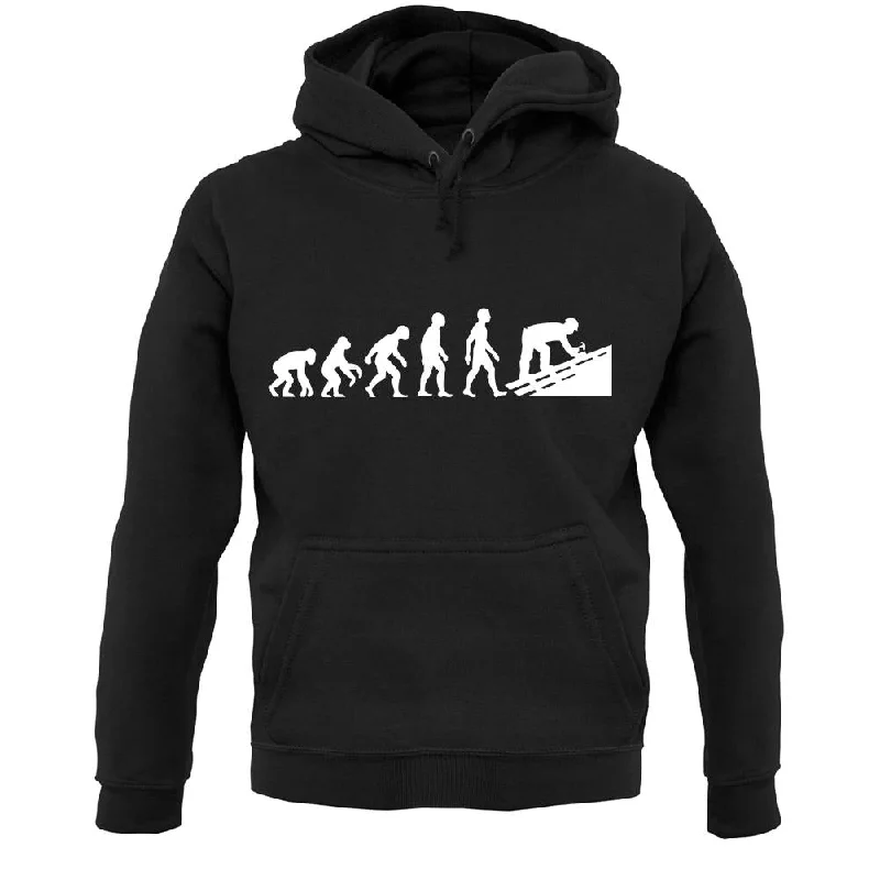 Evolution Of Man Roofer Unisex Hoodie Hoodie with Hem Raw Edge Edgy Unfinished