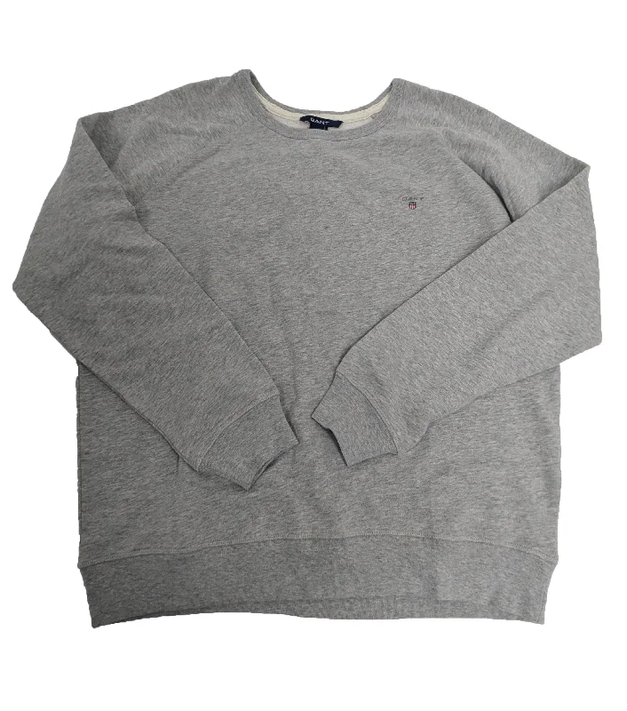 GANT Women's Mole Grey Melange Classic Sweatshirt 400701 Size X-Large Hoodie with Stripes Bold Sporty GANT Women's Mole Grey Melange Classic Sweatshirt 400701 Size X-Large Hoodie with Stripes Bold Sporty