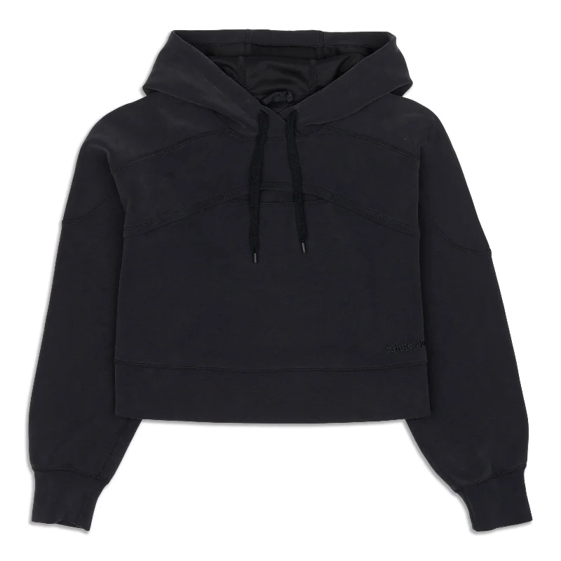 Get Centred Cropped Hoodie - Resale Hoodie with Set-In Sleeves Structured Classic