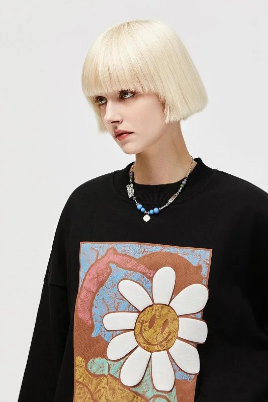 Indie Take a Rest Sweatshirt Hoodie with Turtle Neck Cozy Winter