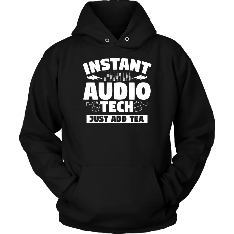 Instant Audio Tech Just Add Tea Hoodie Hoodie with Hem Ribbing Snug Secure
