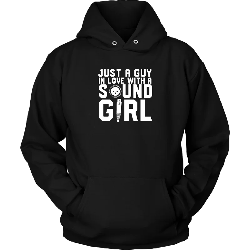 Just A Guy In Love With A Sound Girl Hoodie Hoodie with Emblem Brand Identity