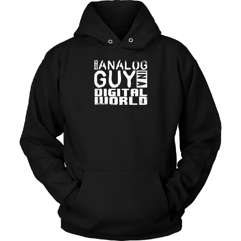 Just An Analog Guy In A Digital World Hoodie Hoodie with Hood Adjustable Protection