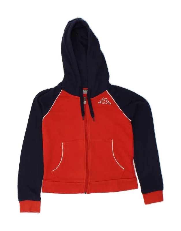 KAPPA Boys Zip Hoodie Sweater 9-10 Years Red Colourblock Cotton Oversized Hoodie Comfort Casual KAPPA Boys Zip Hoodie Sweater 9-10 Years Red Colourblock Cotton Oversized Hoodie Comfort Casual