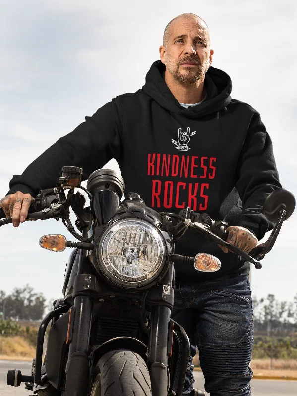 "KINDNESS ROCKS" Premium Organic Cotton Eco-Friendly Unisex Hoodie Hoodie with High Neck Warm Protective