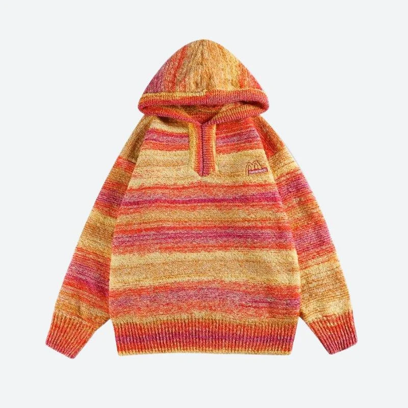 Knitted Hoodie Hoodie with Thumb Holes Functional Cozy