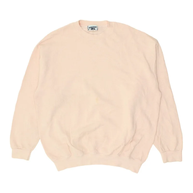 Lee Heavyweight Mens Pink Crew Neck Sweatshirt | Vintage 90s Sportswear VTG Hoodie with Drawstring Waist Adjustable Fitted Lee Heavyweight Mens Pink Crew Neck Sweatshirt | Vintage 90s Sportswear VTG Hoodie with Drawstring Waist Adjustable Fitted