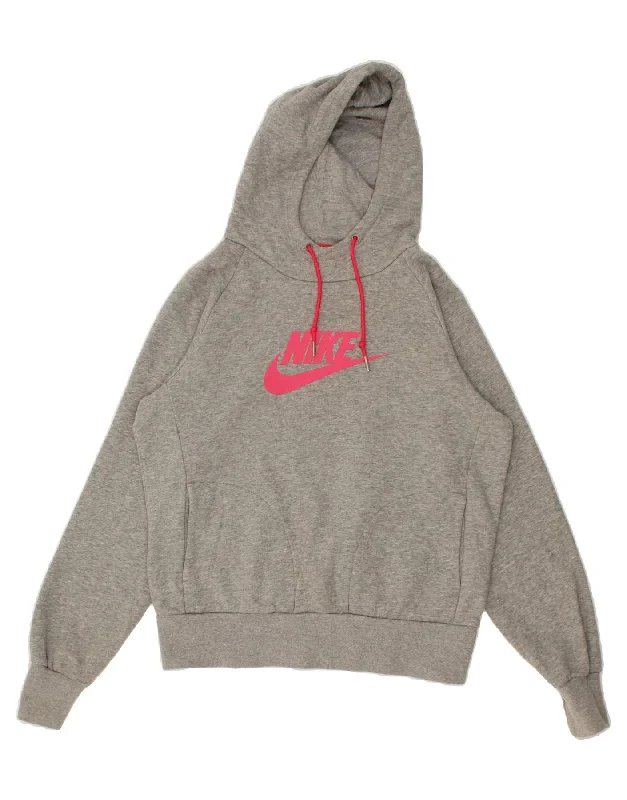 NIKE Womens Graphic Hoodie Jumper UK 16/18 XL Grey Cotton Oversized Hoodie Comfort Casual NIKE Womens Graphic Hoodie Jumper UK 16/18 XL Grey Cotton Oversized Hoodie Comfort Casual