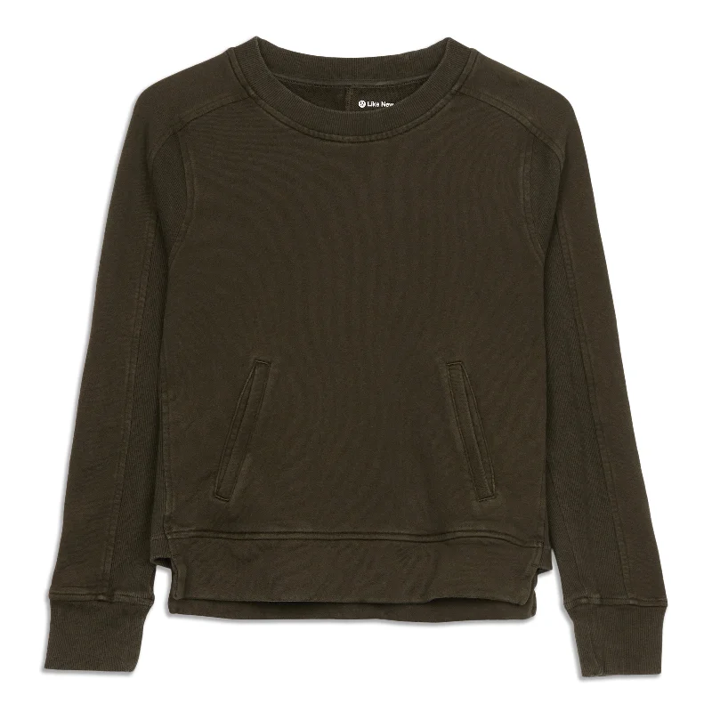 Press Pause Crewneck Sweatshirt - Resale Hooded Sweatshirt Casual Wear Street Style