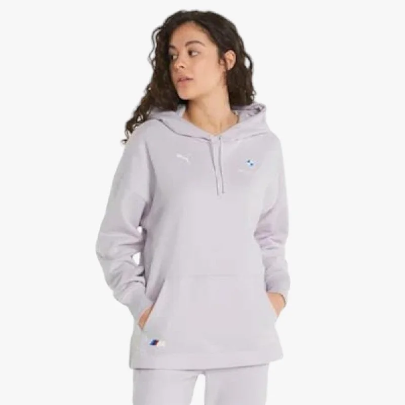 Puma Womens  Bmw Mms Hoodie Lavender Hoodie with Toggle Buttons Decorative Unique
