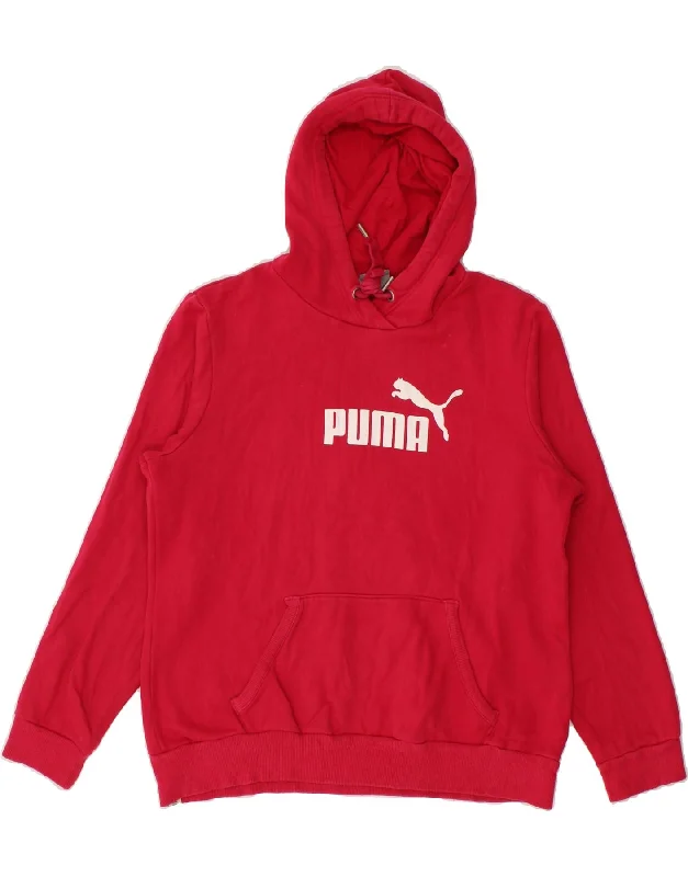 PUMA Womens Graphic Hoodie Jumper UK 14 Large Pink Cotton Hoodie with Logo Branding Identity PUMA Womens Graphic Hoodie Jumper UK 14 Large Pink Cotton Hoodie with Logo Branding Identity