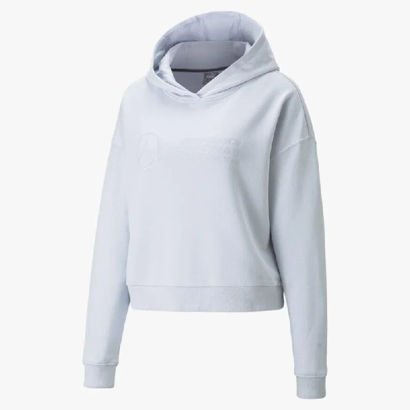 Puma Womens  Mapf1 Ess Hoodie Artic Ice Hoodie with Velcro Closure Adjustable Secure