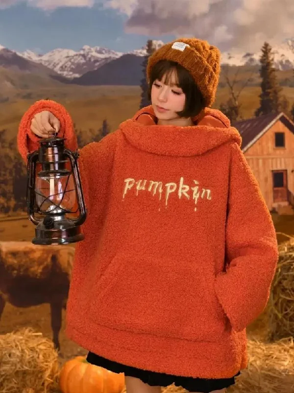 Pumpkin Hoodie Hoodie with Print Artistic Unique