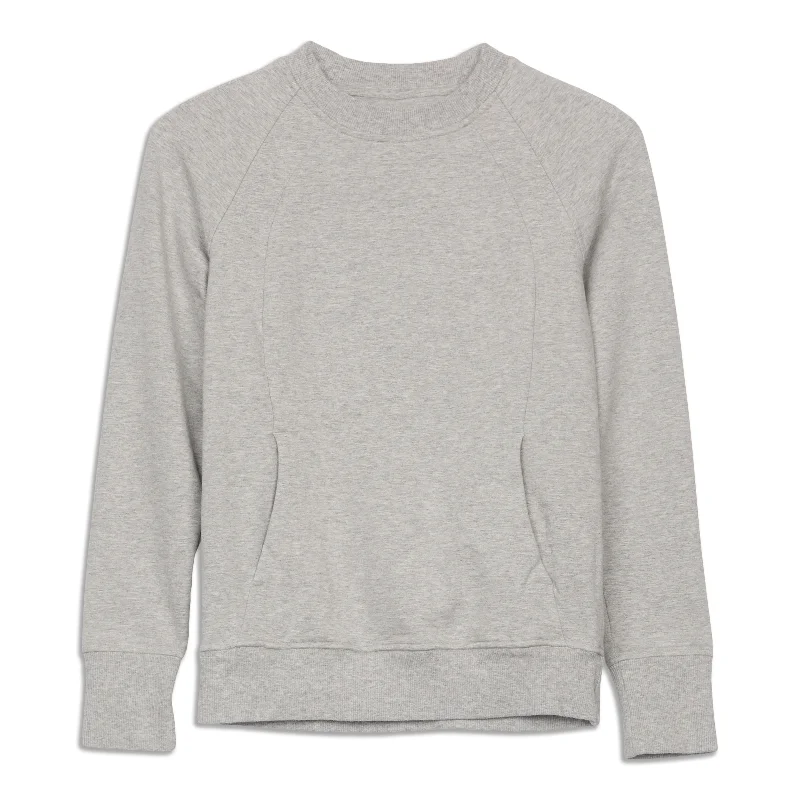 Scuba Crewneck Sweatshirt - Resale Hoodie with Drawstring Waist Adjustable Fitted
