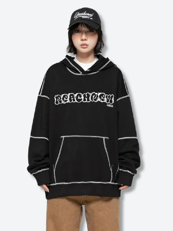 Skater Hoodie Hoodie with Ribbed Cuffs Snug Fit Comfort
