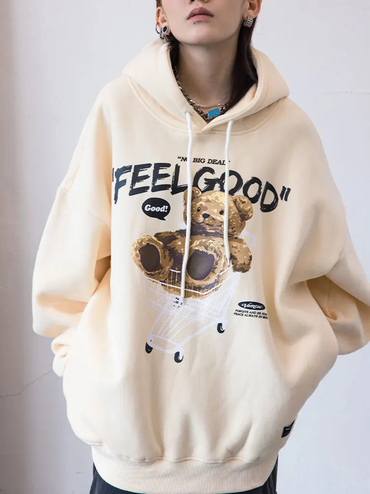 Teddy Bear Hoodie Hoodie with Pocket Utility Practical