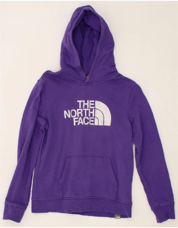 THE NORTH FACE Boys Graphic Hoodie Jumper 11-12 Years Large Purple Cotton Hoodie with Hem Frayed Vintage Worn THE NORTH FACE Boys Graphic Hoodie Jumper 11-12 Years Large Purple Cotton Hoodie with Hem Frayed Vintage Worn
