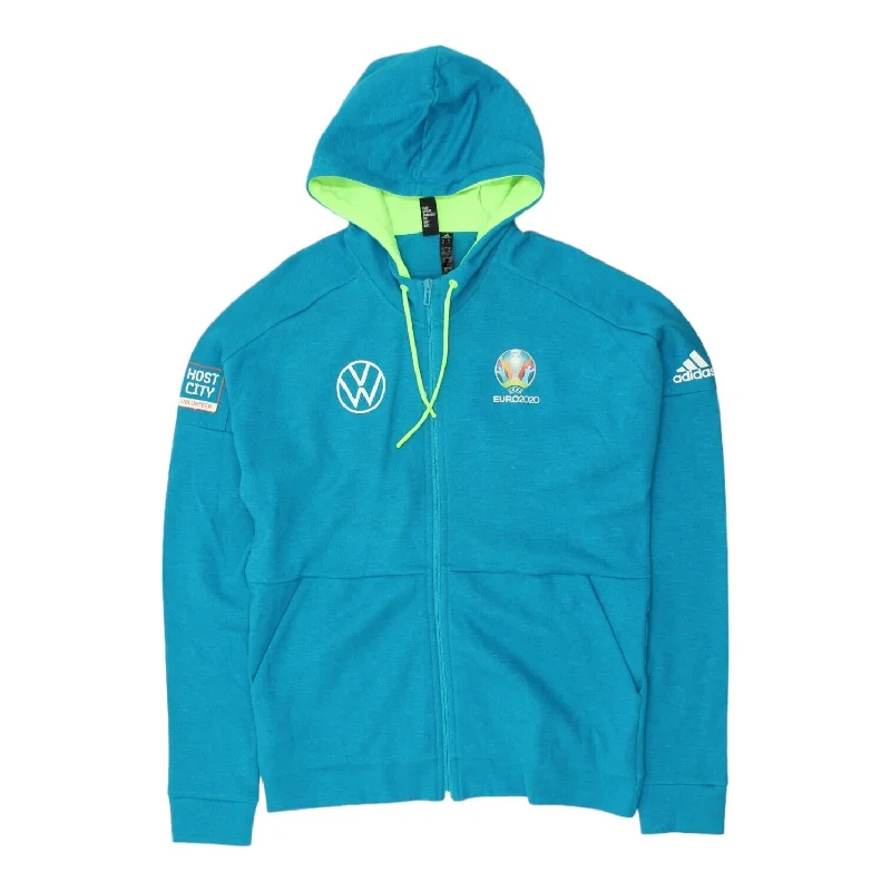 UEFA EURO 2020 Mens Blue Full Zip Adidas Hoodie | Football Sportswear Hoody VTG Hoodie with Turtle Neck Cozy Winter UEFA EURO 2020 Mens Blue Full Zip Adidas Hoodie | Football Sportswear Hoody VTG Hoodie with Turtle Neck Cozy Winter