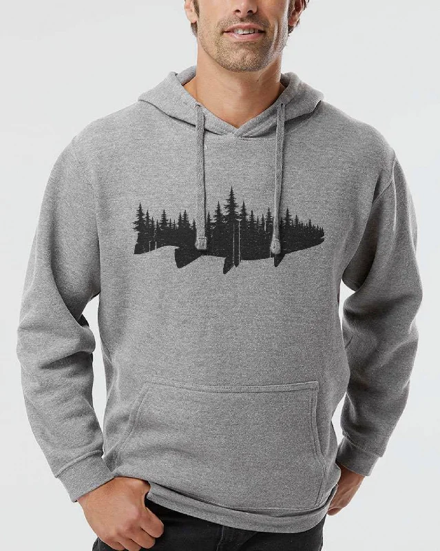 Unisex Fish and Forest Hoodie Hoodie with Pattern Geometric Abstract