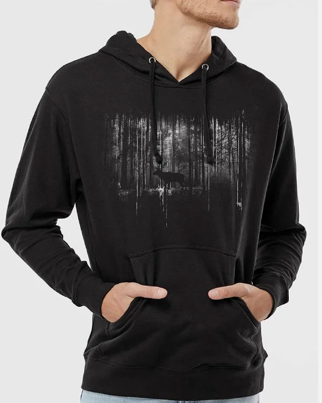 Unisex Forest Drip Hoodie Hoodie with Ribbed Hem Stretchable Secure