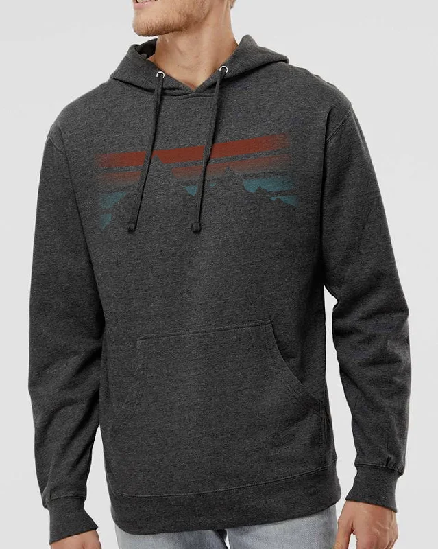 Unisex Mountain Fade Hoodie Hoodie with Bell Sleeves Flared Feminine