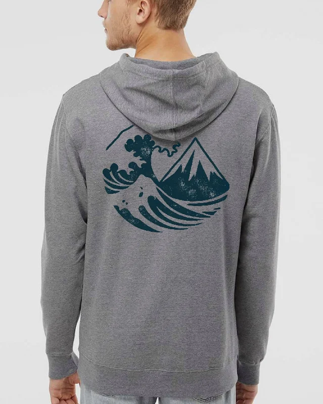Unisex Peak Surfing Hoodie Hoodie with Rhinestones Sparkly Elegant
