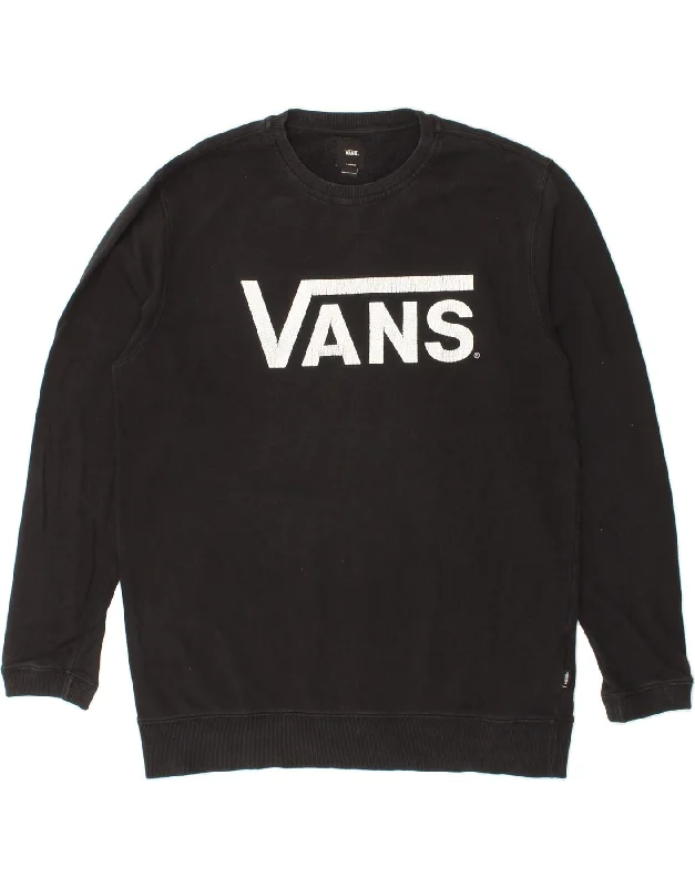 VANS Mens Graphic Sweatshirt Jumper XL Black Cotton Hoodie with Mesh Breathable Sporty VANS Mens Graphic Sweatshirt Jumper XL Black Cotton Hoodie with Mesh Breathable Sporty