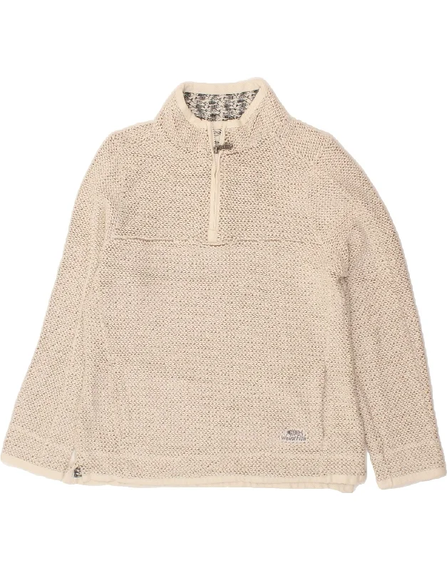 WEIRD FISH Womens Zip Neck Sweatshirt Jumper UK 16 Large Beige Cotton Hoodie with Ribbed Neckline Snug Warm WEIRD FISH Womens Zip Neck Sweatshirt Jumper UK 16 Large Beige Cotton Hoodie with Ribbed Neckline Snug Warm