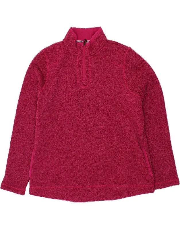 WEIRD FISH Womens Zip Neck Sweatshirt Jumper UK 20 2XL Pink Flecked Hoodie with Rolled Sleeves Casual Relaxed WEIRD FISH Womens Zip Neck Sweatshirt Jumper UK 20 2XL Pink Flecked Hoodie with Rolled Sleeves Casual Relaxed