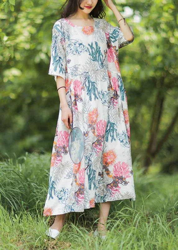 100% o neck baggy linen Robes Wardrobes white print Dress Tunics Sophisticated sleek 100% o neck baggy linen Robes Wardrobes white print Dress Tunics Sophisticated sleek