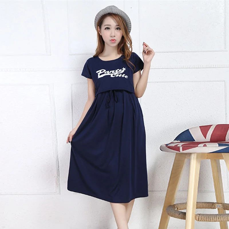 Summer Korean Fashion Maternity Nursing Long Dress Breastfeeding Clothes for Pregnant Women Cotton Pregnancy Feeding Tunics Review highly Summer Korean Fashion Maternity Nursing Long Dress Breastfeeding Clothes for Pregnant Women Cotton Pregnancy Feeding Tunics Review highly