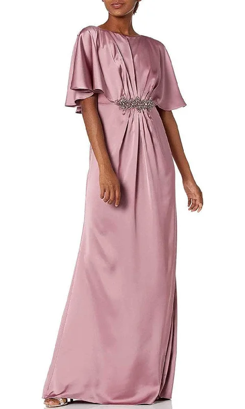 Adrianna Papell AP1E205725 - Cape Sleeved Long Satin Formal Dress Tunics Designer luxury Adrianna Papell AP1E205725 - Cape Sleeved Long Satin Formal Dress Tunics Designer luxury