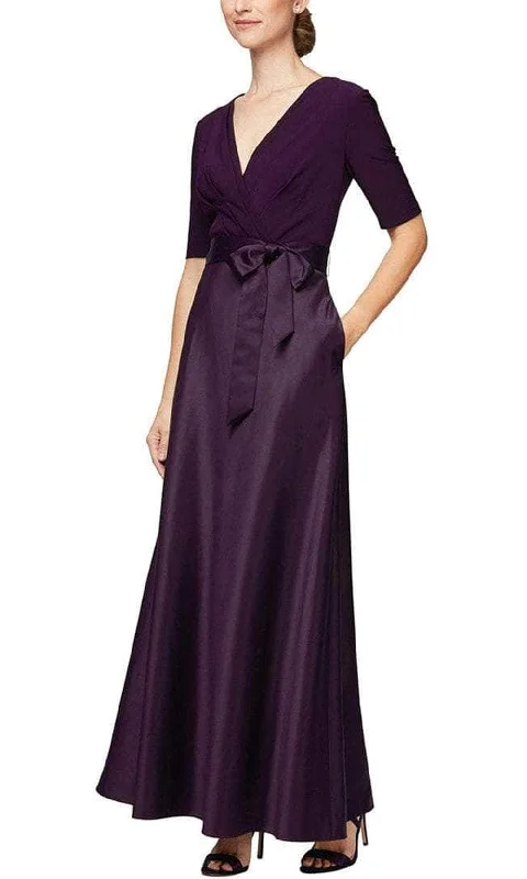 Alex Evenings - 82351533 V-Neck Jersey Long Dress Tunics Corduroy durable