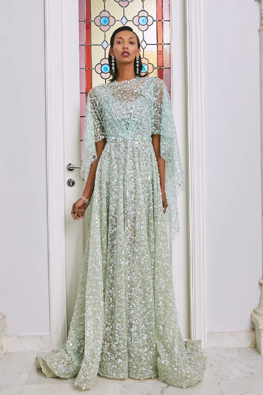 Cape effect fully beaded dress topped with Swarovski crystals Tunics Bestseller popular Cape effect fully beaded dress topped with Swarovski crystals Tunics Bestseller popular