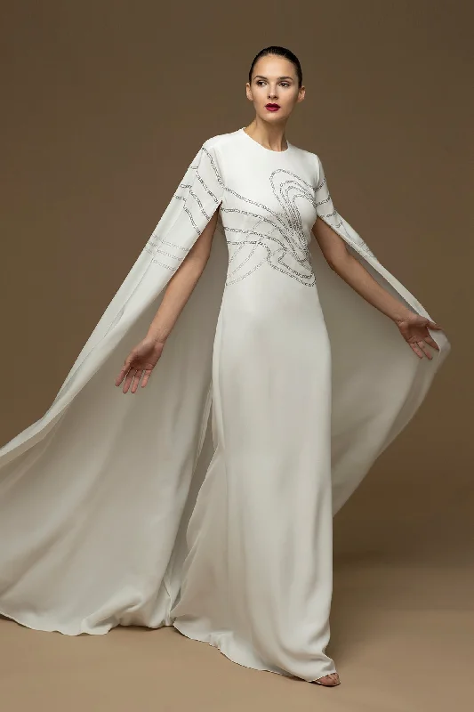 Cape style sleeves column dress Tunics Running lightweight