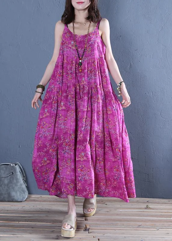 Classy Spaghetti Strap cotton Wardrobes pattern rose print long Dress Tunic Top Casual Classy Spaghetti Strap cotton Wardrobes pattern rose print long Dress Tunic Top Casual
